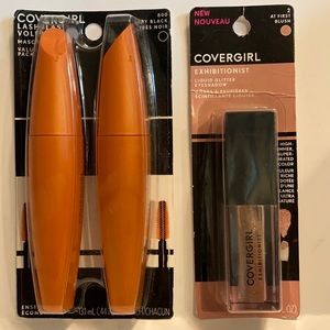 CoverGirl Mascara & Exhibitionist Liquid Glitter Eyeshadow Bundle New